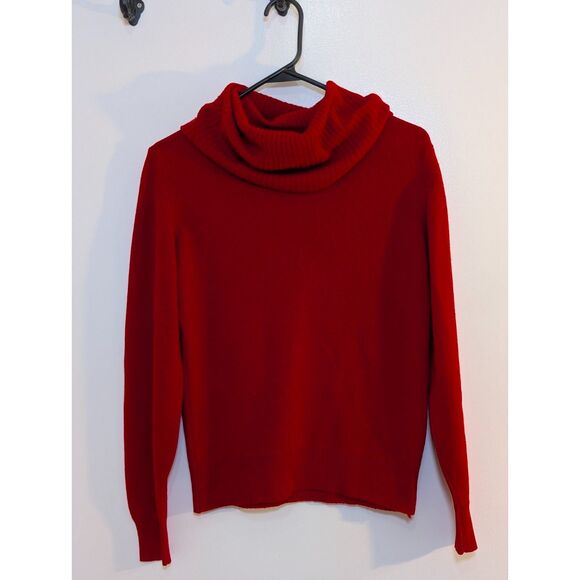 Vintage Jacques de Loux Chili Red Cashmere Sweater | Poetcore Quiet Luxury S/M - Picture 3 of 12